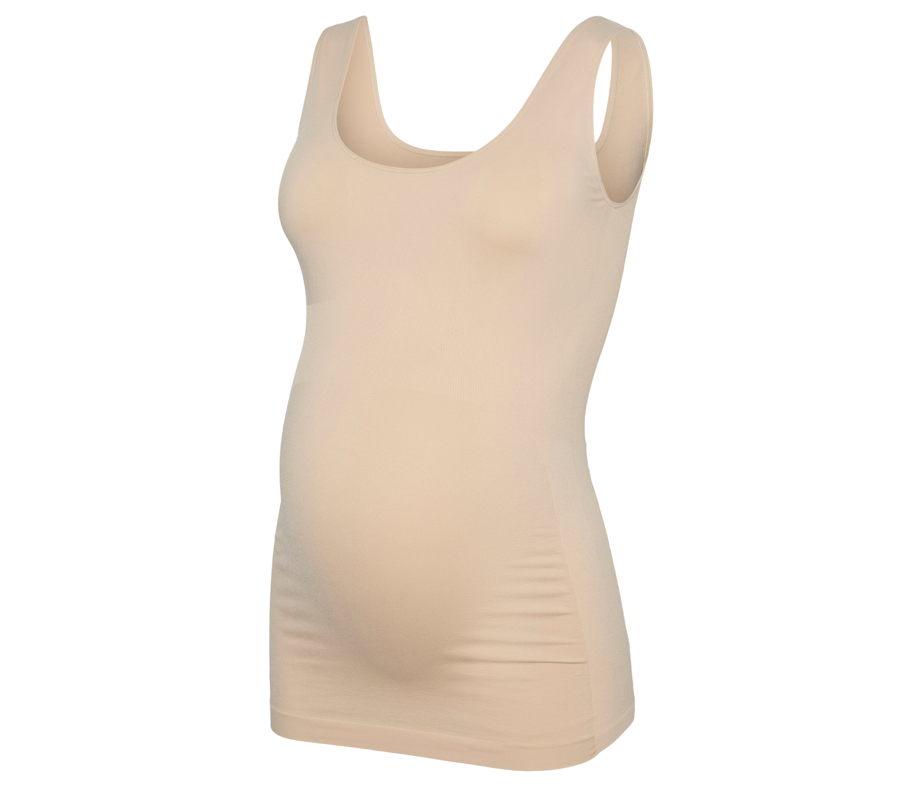 Nahaufnahme des MAMALICIOUS MLHEAL Tank Tops NOOS A. in Mellow Buff.