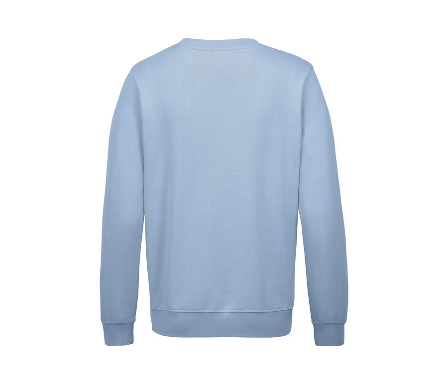 Hellblaues Sweatshirt mit Print.