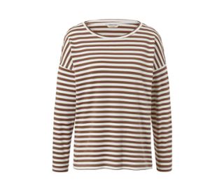 Beige-weiß gestreift