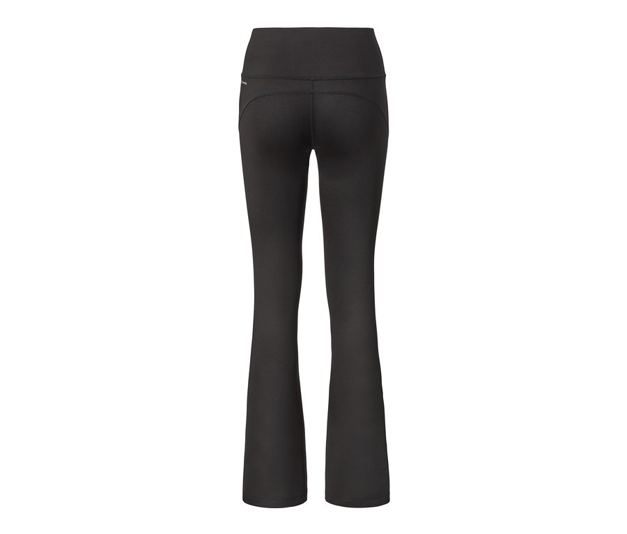 Schwarze, extralange Bodyforming-Sporthose von hinten.