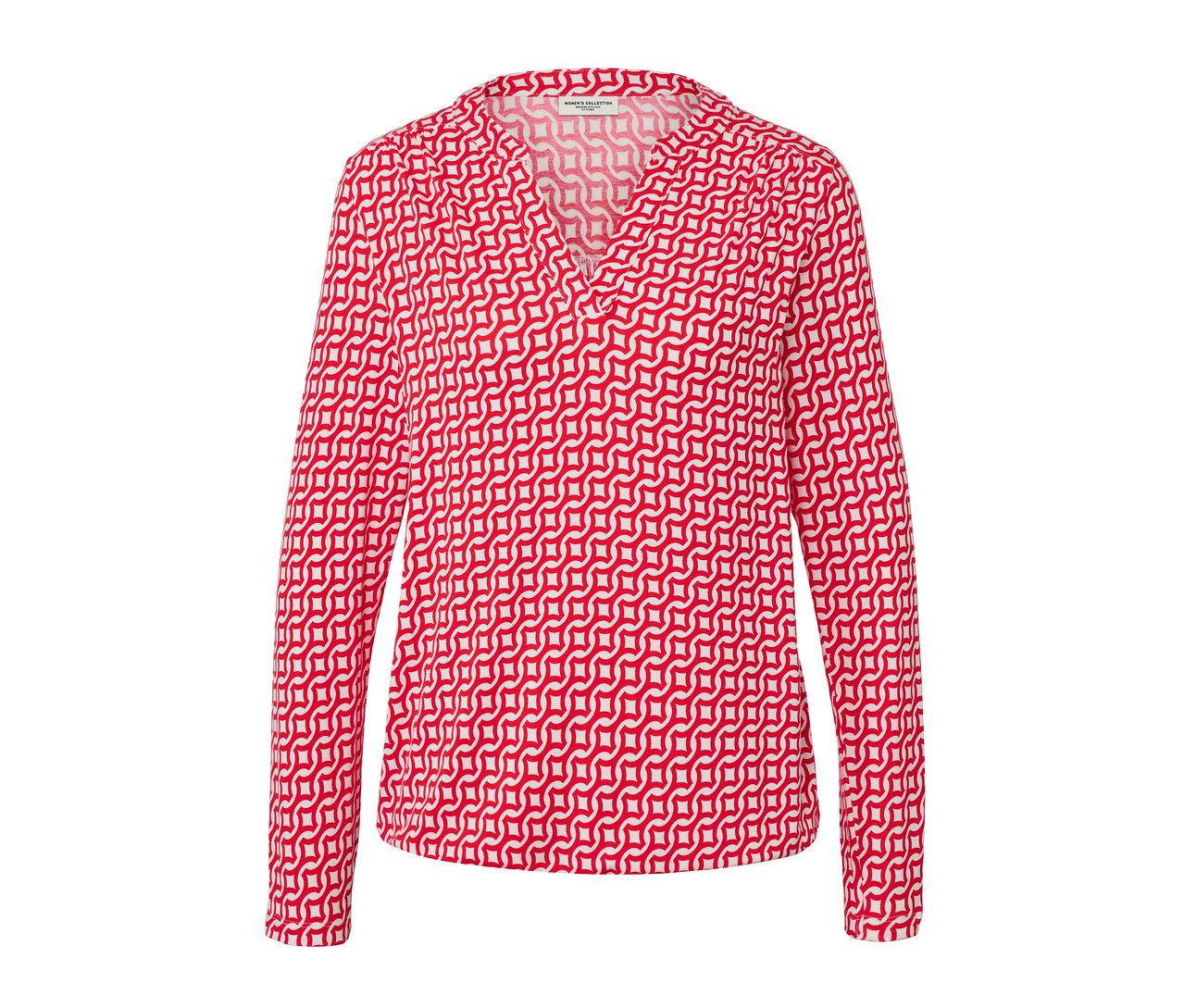 Rot bedrucktes Blusenshirt.