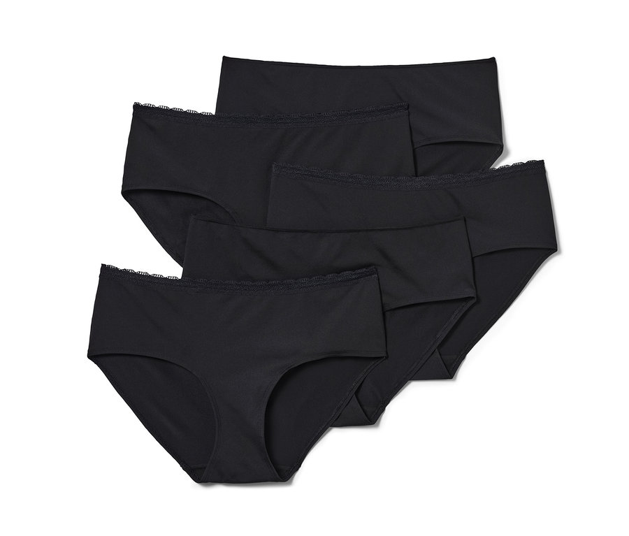 Fünf schwarze Pantys.