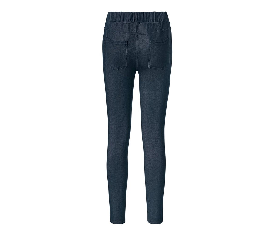 Rückansicht einer Leggings in Jeansoptik.