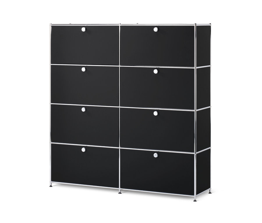 Schwarzes Highboard »CN3« mit 8 Klappen.