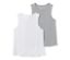 2 Sport-Tops, grau und weiss - Grau und weiß