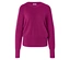 Magenta Feinstrickpullover mit Rundhalsausschnitt, langen Ärmeln und Rippbündchen.