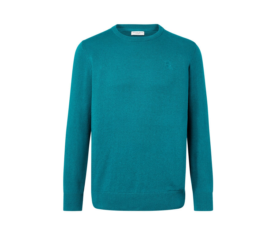 Aqua Pullover mit Rundhalsausschnitt.