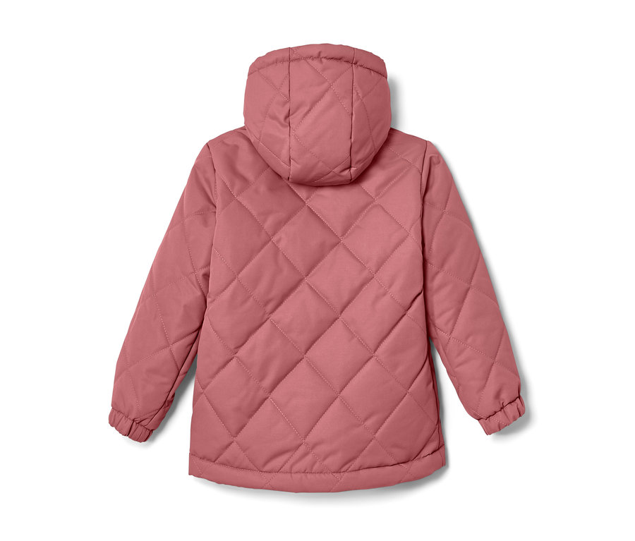 Eine Kinder-Steppjacke von hinten.