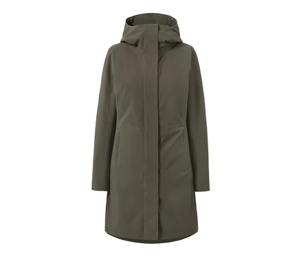 Khaki 3-in-1-Regenmantel mit Weste.