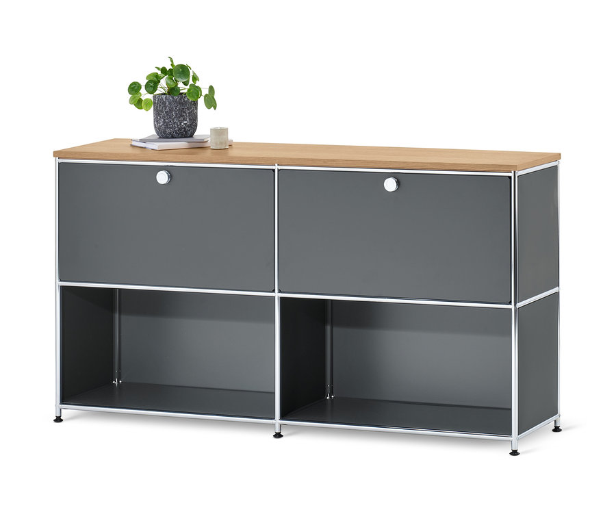 Sideboard Metall »CN3« mit Holzplatte und versetzbaren