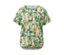 Bedrucktes Blusenshirt - Weiß mit grün-gelbem Alloverprint
