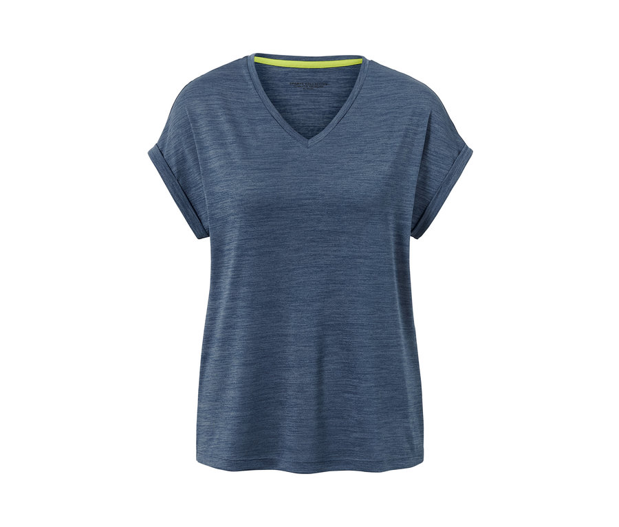 Dunkelblaues Funktionsshirt mit kurzen Ärmeln.