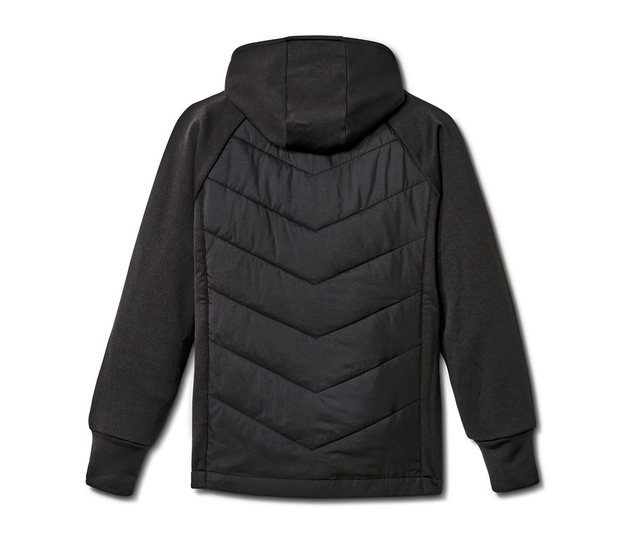 Detailansicht der Rückseite einer Kinder-Thermo-Sportjacke.