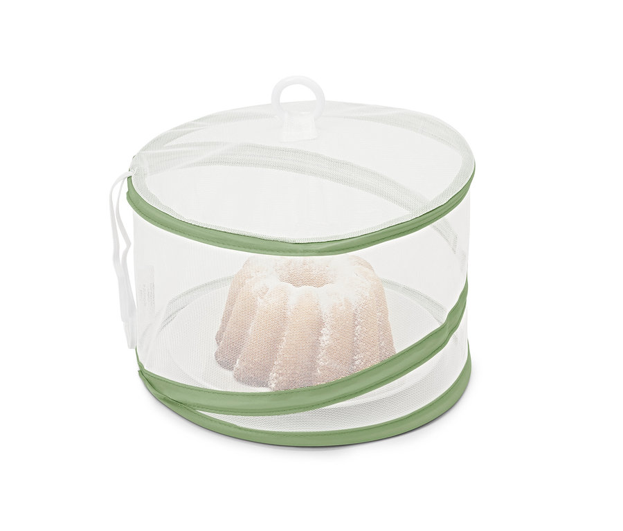 Gugelhupf unter faltbarer Mini-Abdeckhaube.