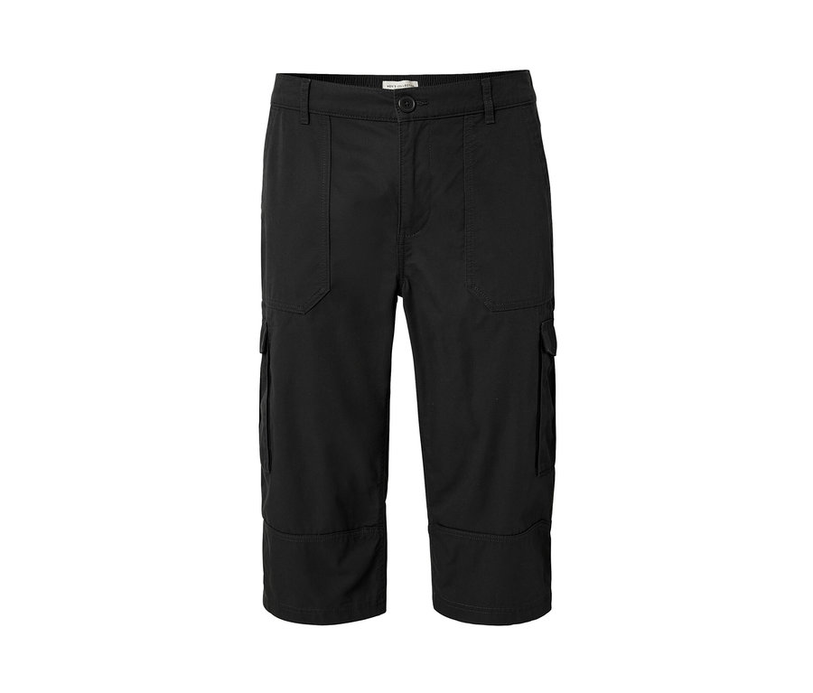 Anthrazitfarbene Cargo-Bermuda in 3/4-Länge.