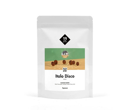 Weiße Tüte 19grams - Italo Disco Espresso - 250 g Ganze Bohne.