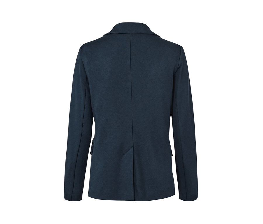 Detailansicht der Rückseite eines Sweatblazers.