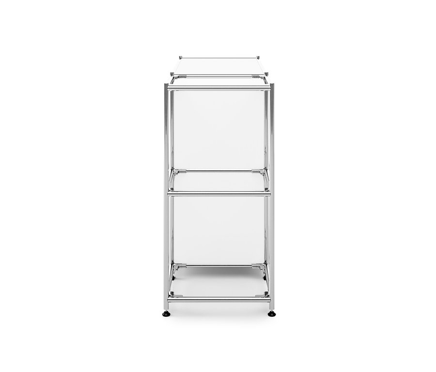 Weißes Sideboard Metall »CN3« mit 2 Klappenfächern.
