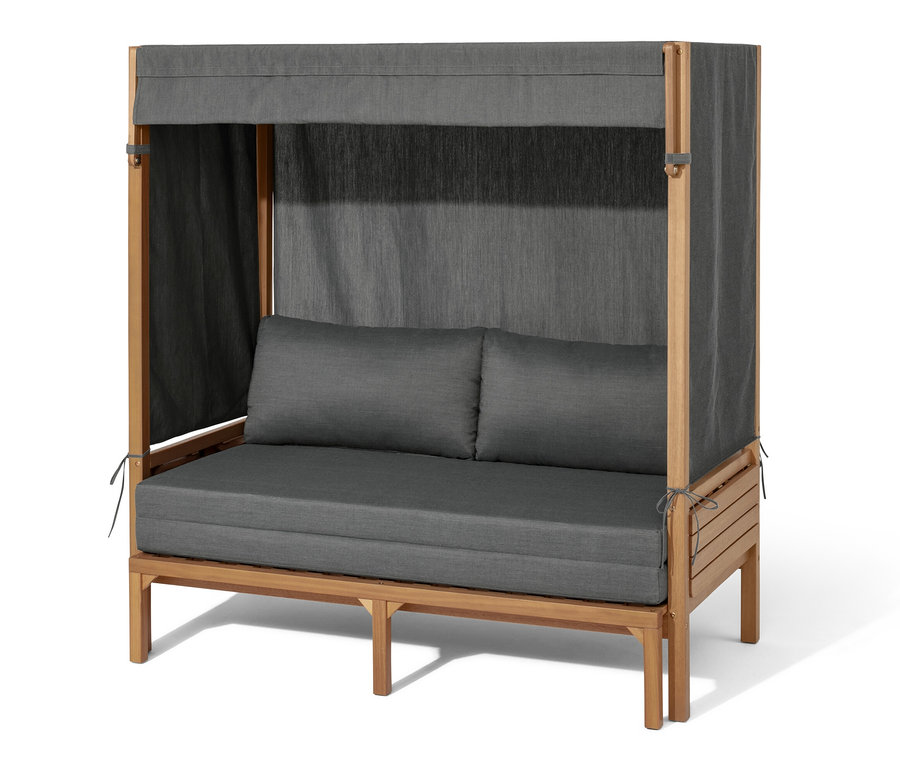 Lounge-Strandkorb »Tinus« mit ausziehbarem Fußteil.