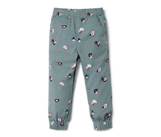 Taubenblau mit Hühner-Alloverprint