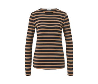 Schwarz-beige gestreift