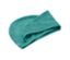 Ein Aqua Turban-Handtuch liegt auf einem weißen Hintergrund.