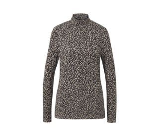 Bedrucktes Blusenshirt mit Stehkragen