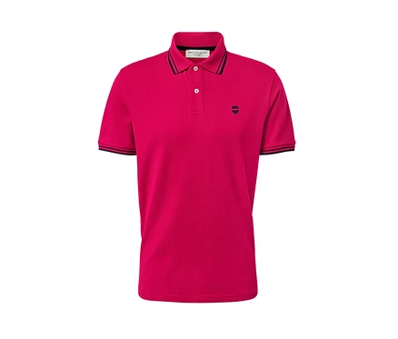 Pinkes Piqué-Poloshirt.
