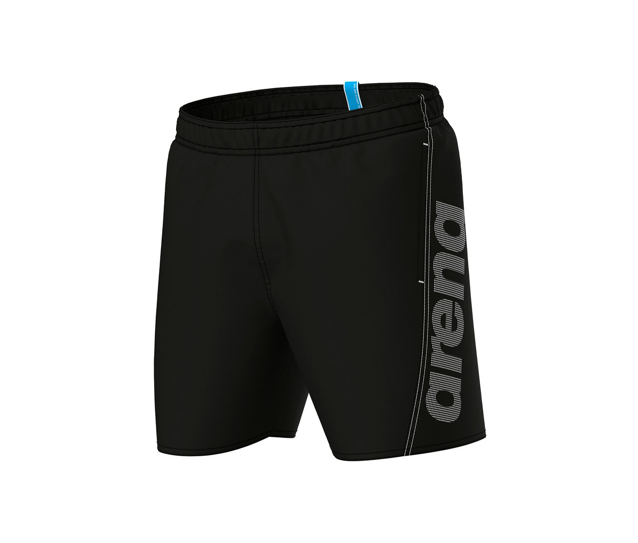 Schwarze arena Badeshorts Fundamentals Logo.