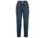 Blaue Jeans auf weißem Hintergrund.