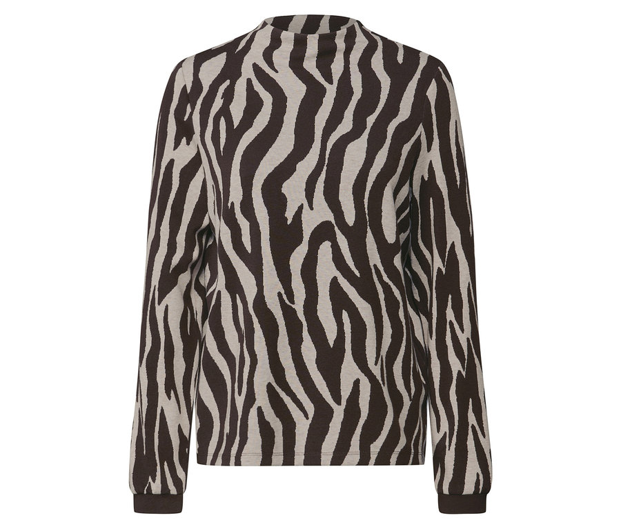 Street One Jacquard-Shirt mit Zebra-Muster.
