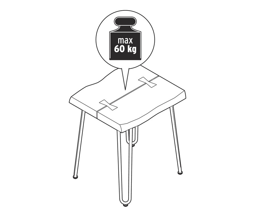 Illustration von einem Garten-Beistelltisch.