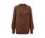 Cognacfarbener Strickpullover.