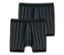 Zwei schwarze SCHIESSER Shorts in Feinripp.