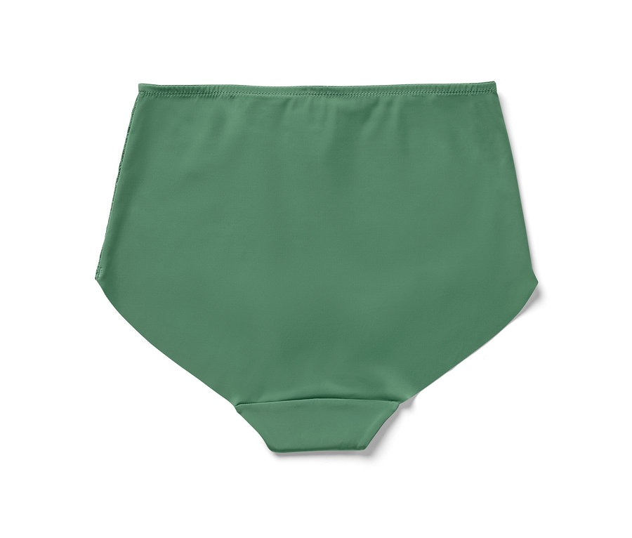 Grüne Highwaist-Panty »light-shaping« auf weißem Hintergrund.