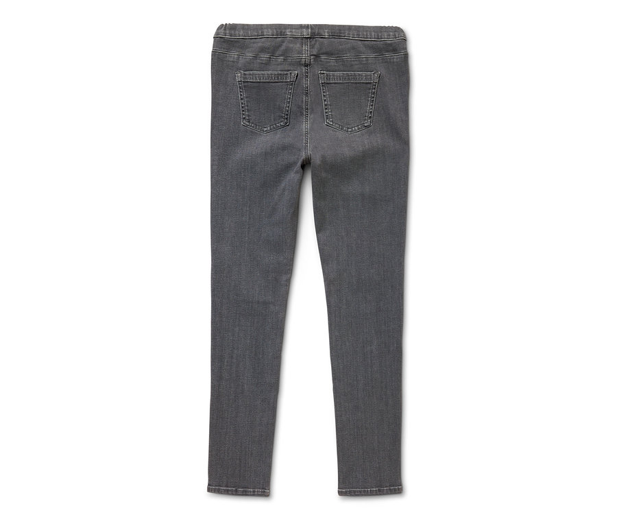 Graue Kinder-Treggings – Fit »Jule« von hinten.