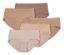 Fünf beige Magic-Cut-Pantys.