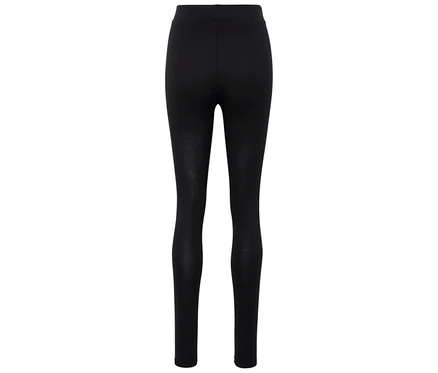 Schwarze Leggings von hinten.