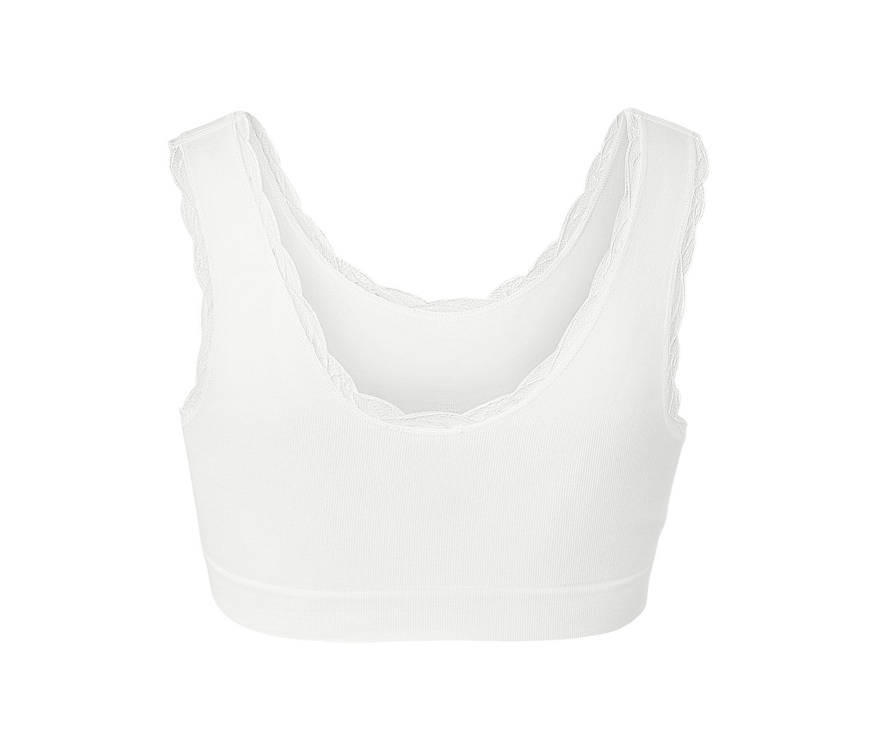 Weißes Seamless-Bustier.