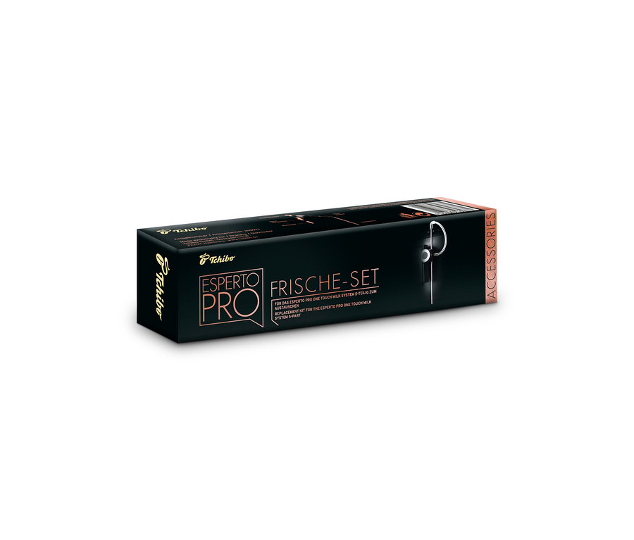 Eine Packung des Esperto Pro &amp; Esperto2 Milk Frische-Sets.