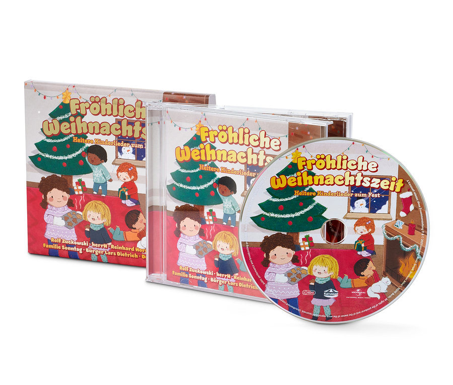 CD »Fröhliche Weihnachtszeit!« Hüllen und CD mit Weihnachtsmotiv.