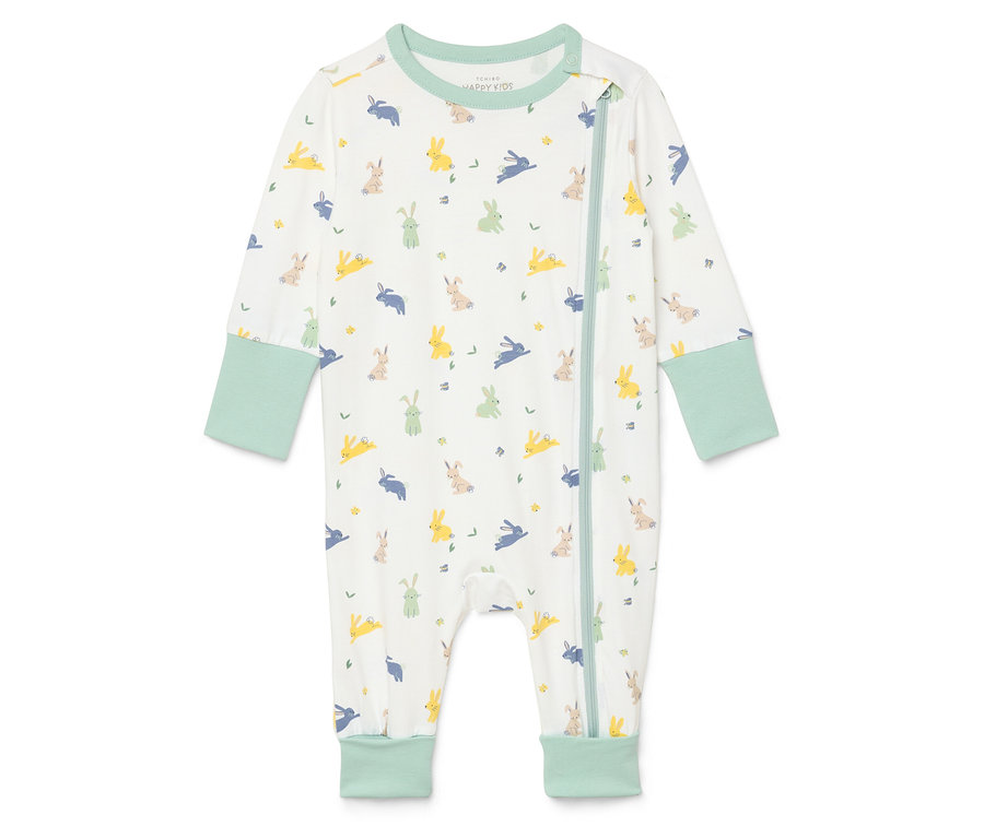 Baby-Overall mit Hasenmuster.