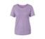 Lila T-Shirt mit Merinowolle.