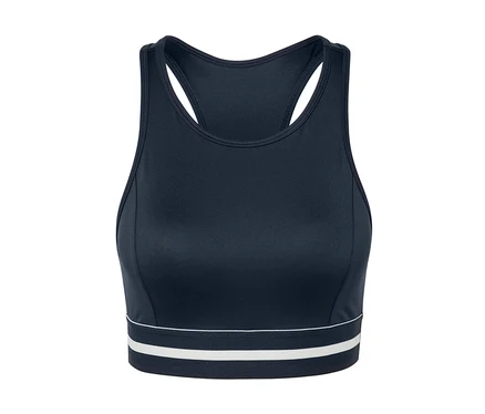 Blaues Sport-Bustier »Crop Top«.