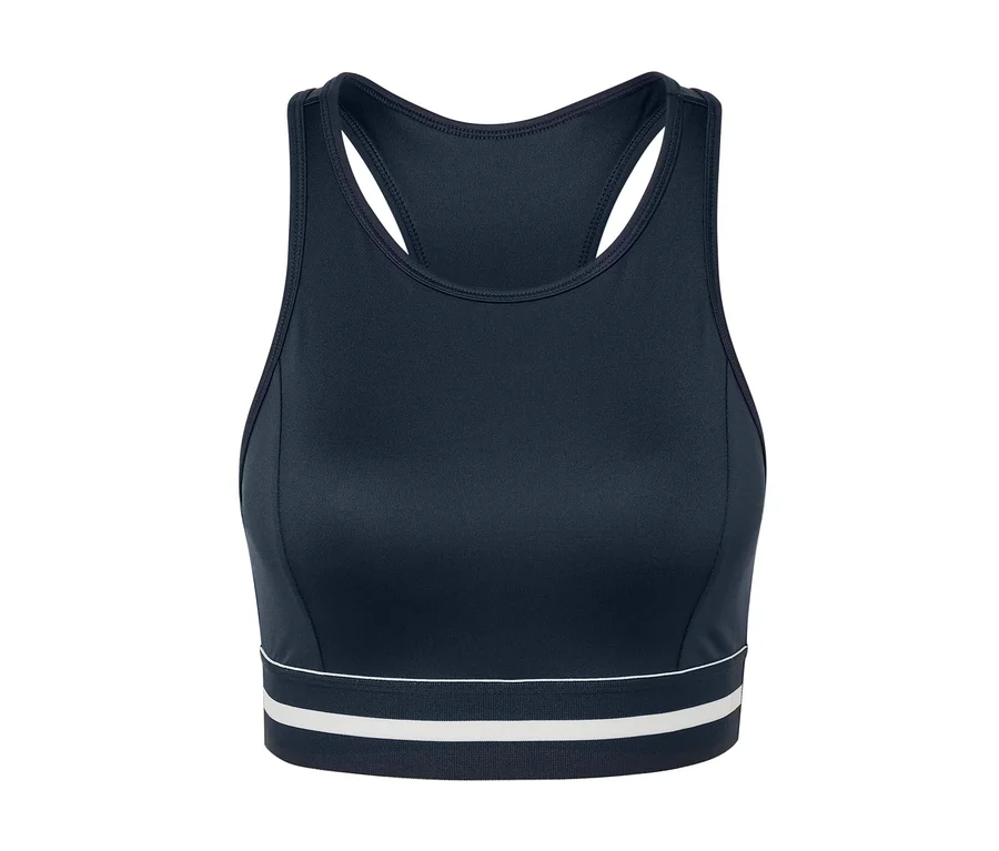 Blaues Sport-Bustier »Crop Top«.