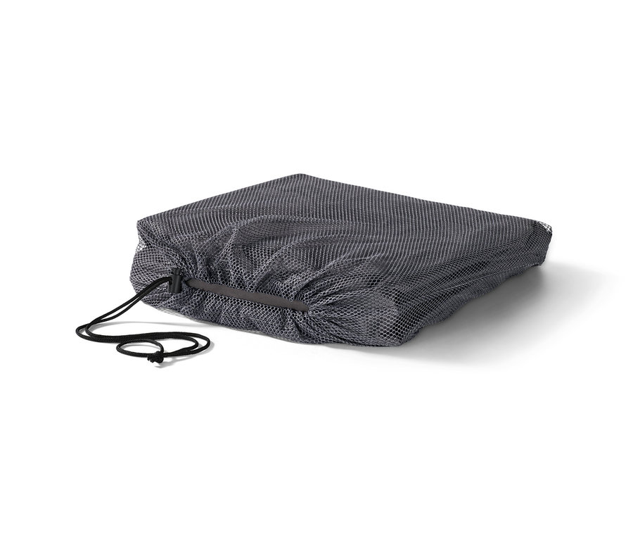 Graue Premium-Abdeckhaube für große Ausziehtische, ca. 240 x 140 cm, mit Kordelzug.