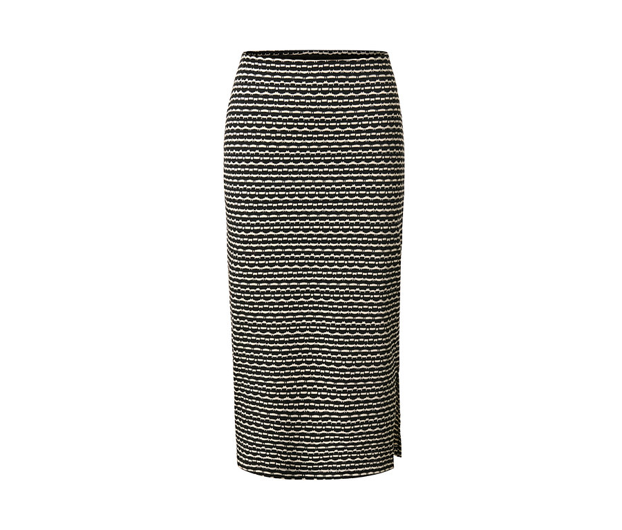 Detailansicht eines Strickrocks.