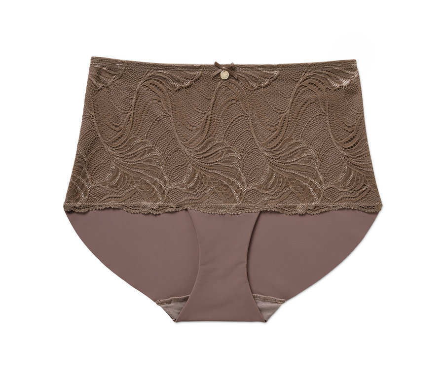 Nougatfarbene Highwaist-Panty »light-shaping«.