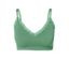 Grünes Seamless-Bustier mit Spitze.