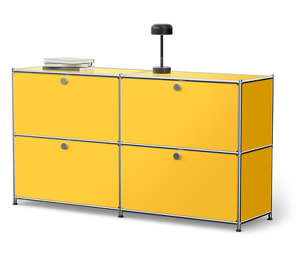 Sideboard Metall »CN3« mit 4 Klappenfächern, gelb